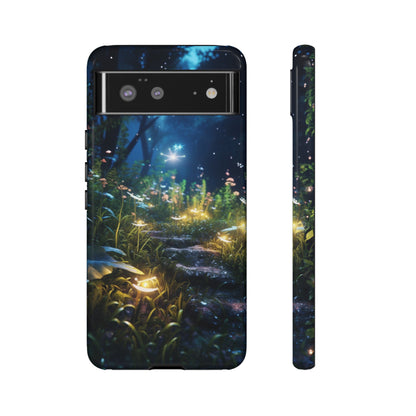 Fireflies in the Forest Tough Phone Case – Enchanting Summer Night Design for iPhone, Samsung Galaxy, and Google Pixel Devices