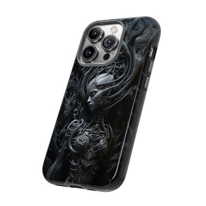 Biomechanical Beauty Phone Case – Futuristic Alien Design for iPhone, Samsung Galaxy, and Google Pixel Devices