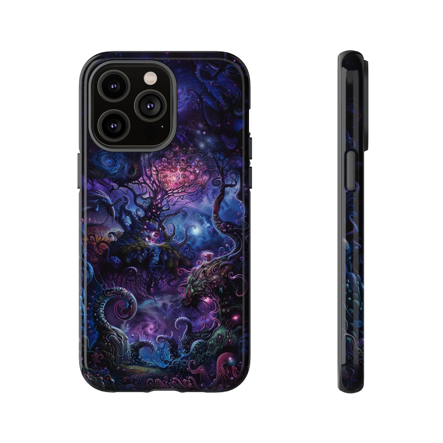 Trippy Psychedelic Alien Landscape Phone Case - Vibrant Abstract Design for iPhone, Samsung Galaxy and Google Pixel Devices