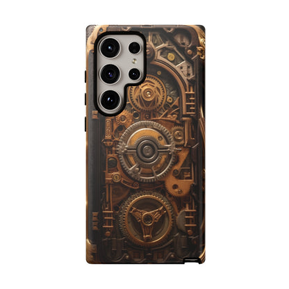 Gearworks Tough Phone Case – Steampunk Clockwork Design for iPhone, Samsung Galaxy, and Google Pixel Devices