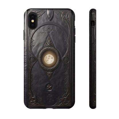 Moon Case Tough Phone Case – Fantasy Art Leather Book Design for iPhone, Samsung Galaxy, and Google Pixel Devices