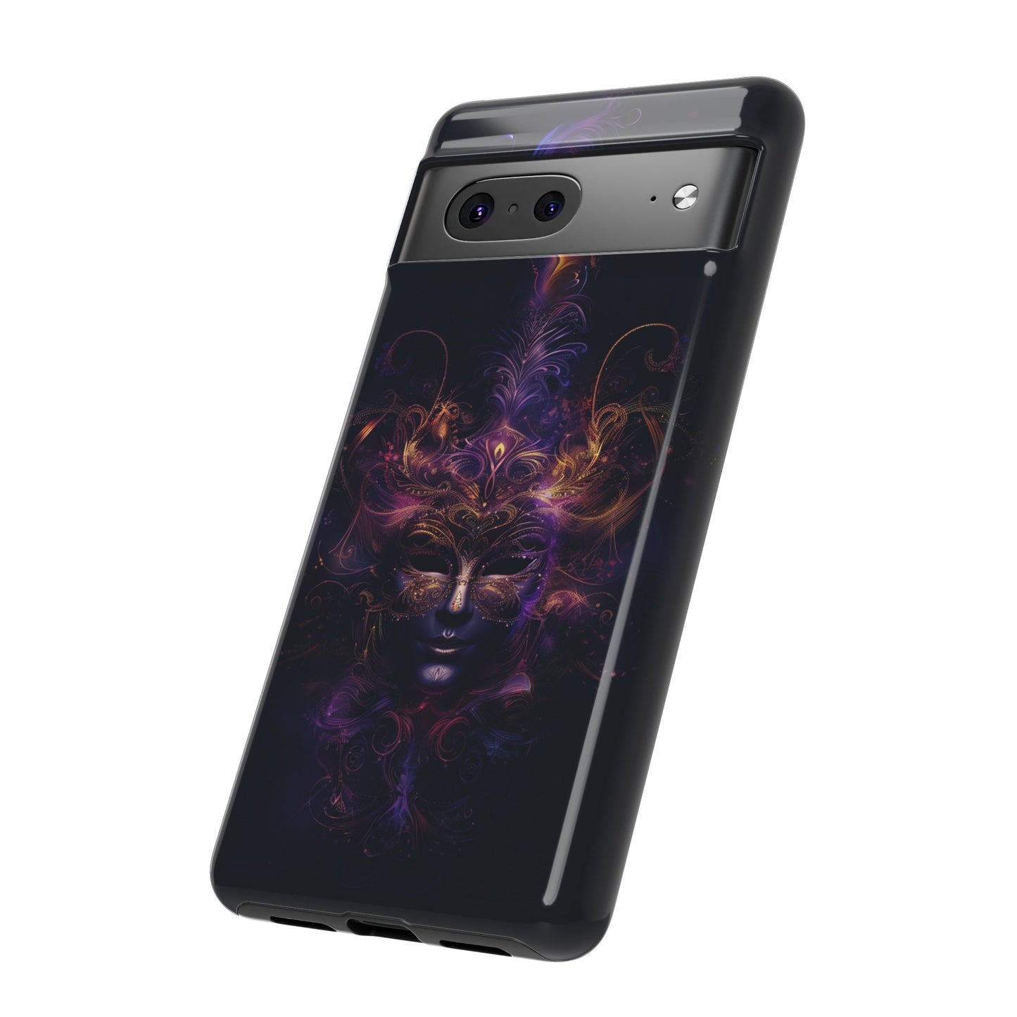 Elegant Masquerade Mask Phone Case for iPhone, Samsung Galaxy, and Google Pixel Devices - Mystical Design