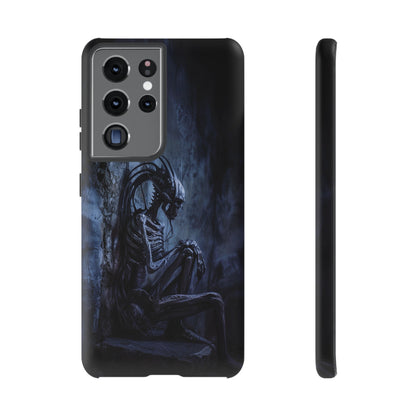 Gothic Alien Skeleton iPhone Case - Sci-Fi Horror Design