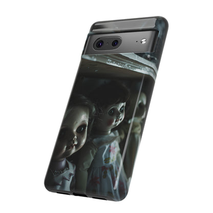 Creepy Dolls Phone Case – Eerie Vintage Doll Design for iPhone, Samsung Galaxy, and Google Pixel Devices