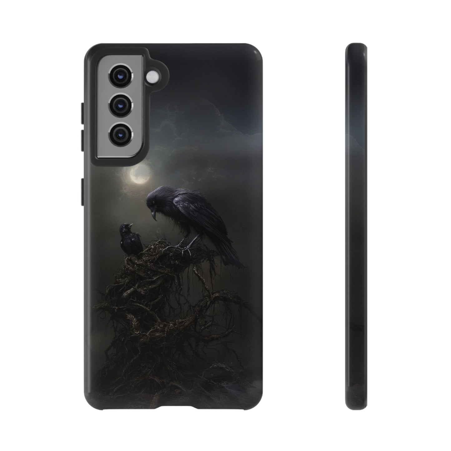 Gothic Raven Phone Case - Dark Crow Art for iPhone, Samsung Galaxy, and Google Pixel Devices