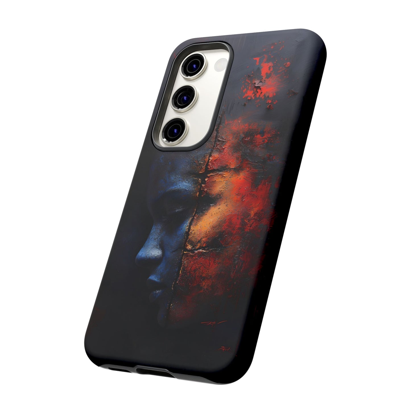 Abstract Duality Art Phone Case - Bold Modern Design