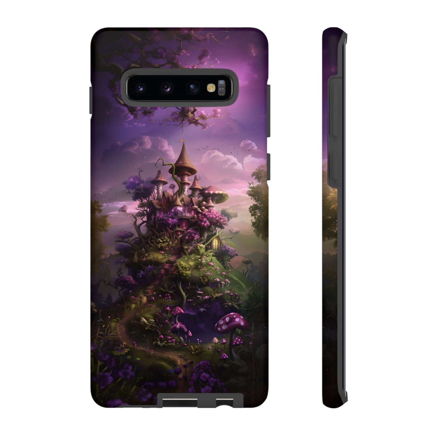 Enchanted Fairy Castle Phone Case - Magical Purple Fantasy Art for iPhone, Samsung Galaxy and Google Pixel Devices