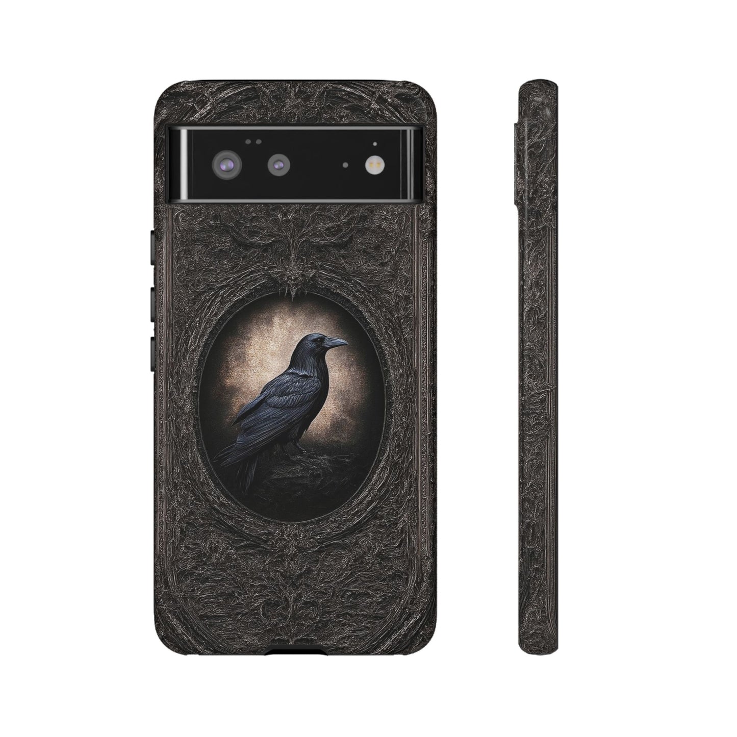 Gothic Raven Phone Case - Mysterious Dark Bird Design