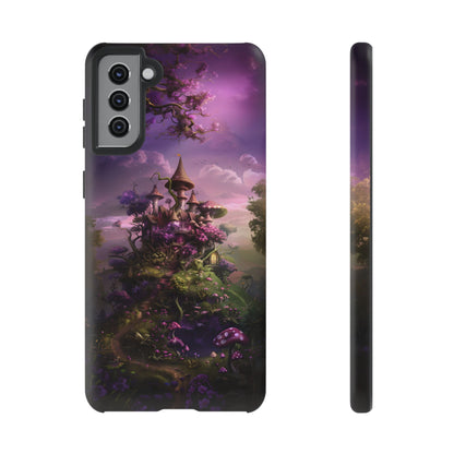 Enchanted Fairy Castle Phone Case - Magical Purple Fantasy Art for iPhone, Samsung Galaxy and Google Pixel Devices