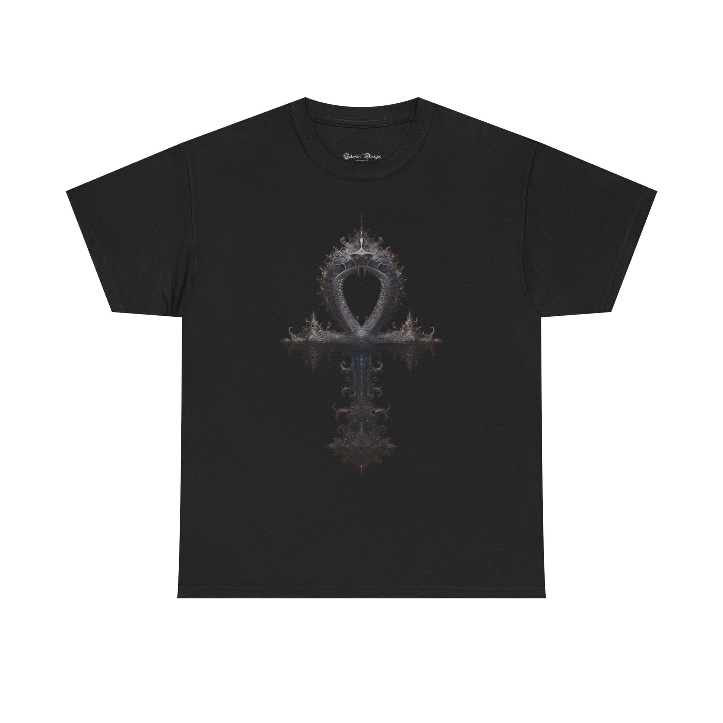 Gothic Ankh T-Shirt - Ornate Dark Symbol of Life Tee for Occult and Mystic Fashion, Unisex T-Shirt for Spirituality, Casual Wear, Gifts