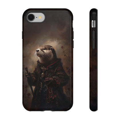 Noble Otter King Phone Case - Vintage Gothic Animal Art Design for iPhone, Samsung Galaxy, and Google Pixel Devices