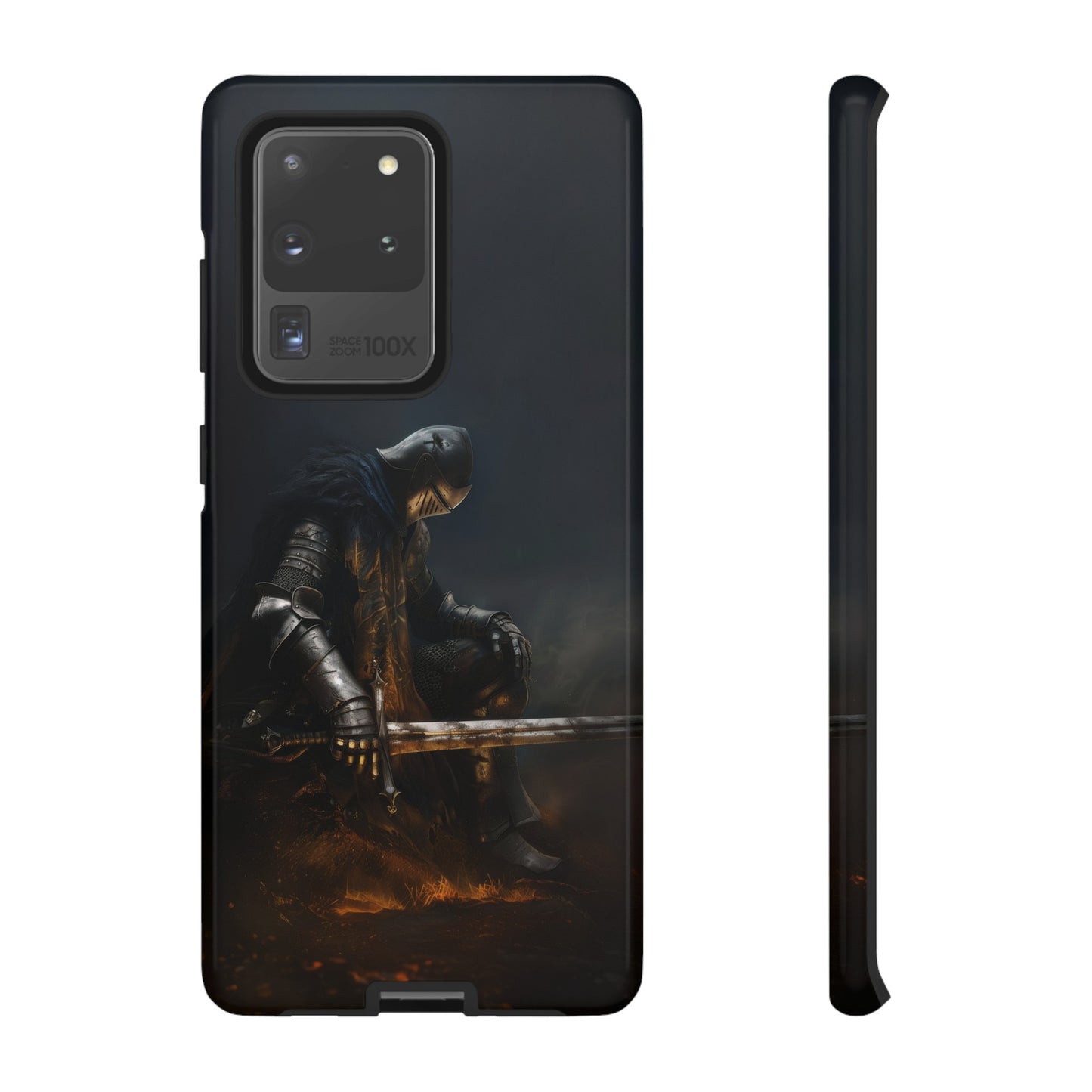 Dark Knight of the Abyss Phone Case - iPhone, Samsung Galaxy, Google Pixel - Epic Medieval Warrior Art, Protective Case, Fantasy Art