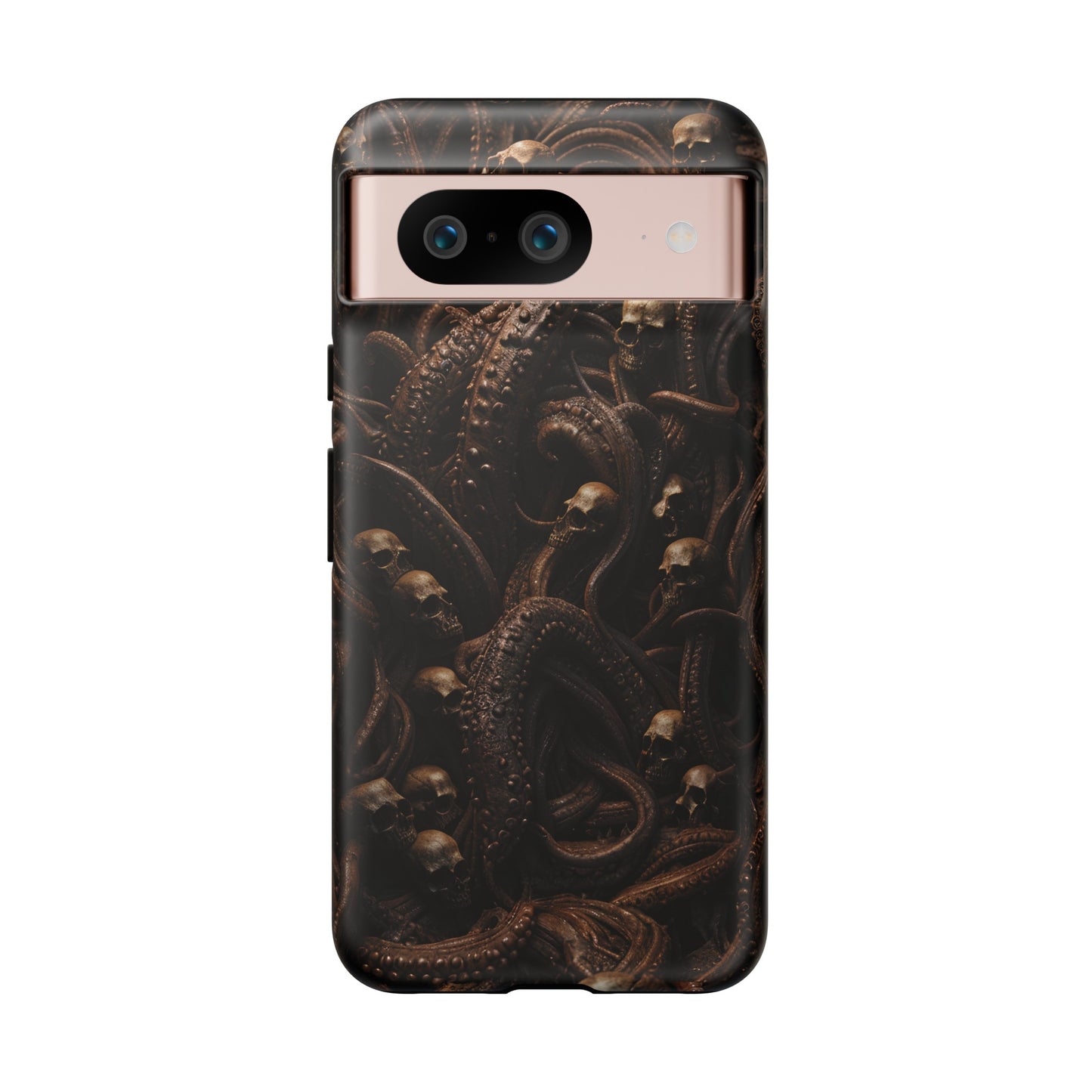 Skulls and Tentacles Phone Case – Lovecraftian Horror Design for iPhone, Samsung Galaxy, and Google Pixel Devices