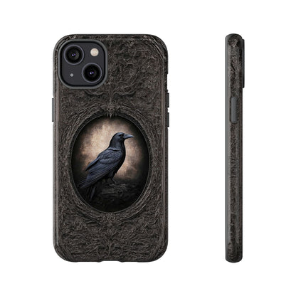 Gothic Raven Phone Case - Mysterious Dark Bird Design