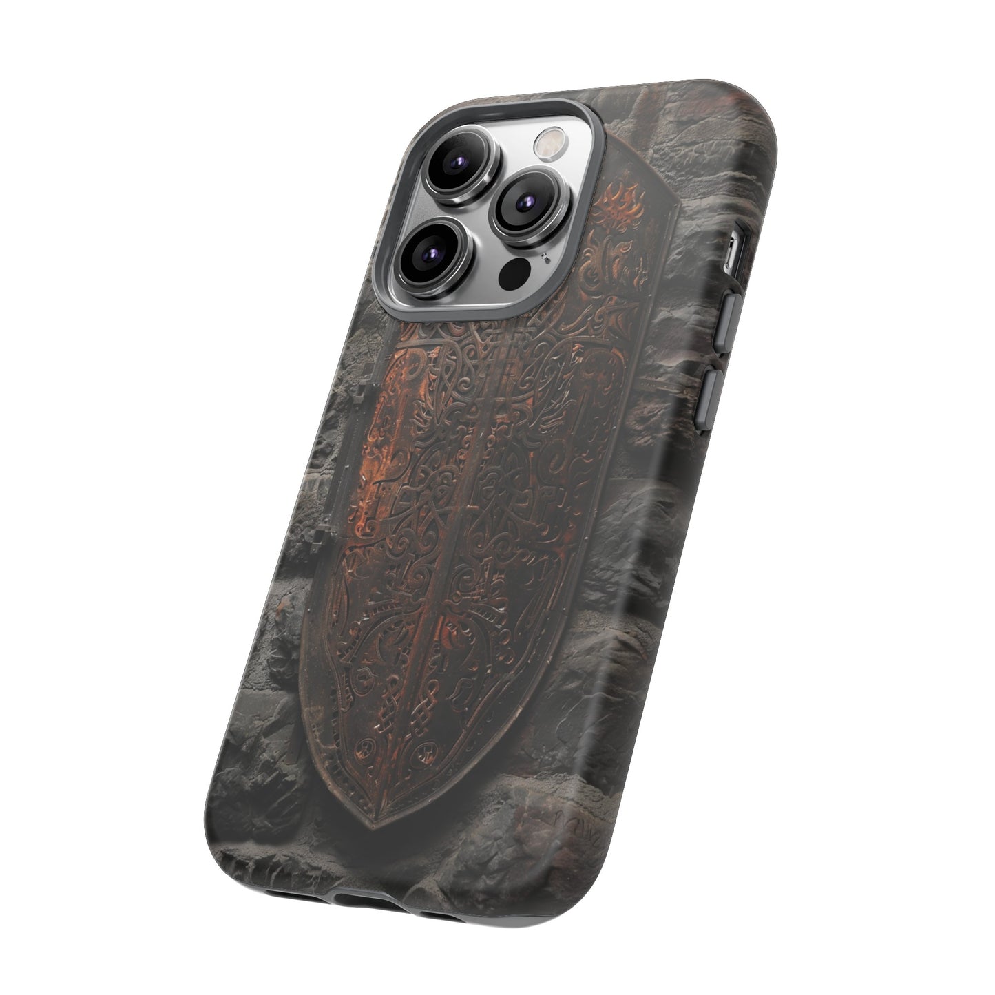 Medieval Shield Phone Case - Ornate Ancient Armor Design for iPhone and Samsung Galaxy Devices