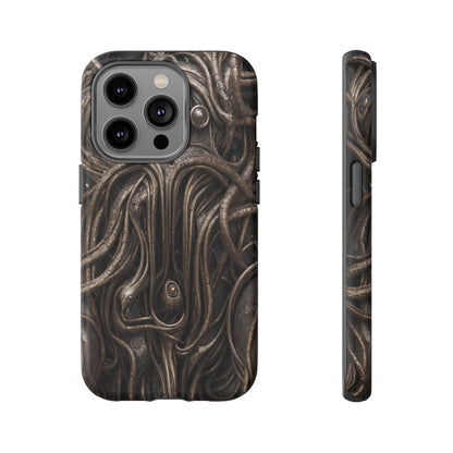 Biomechanical Horror 4 Phone Case – Futuristic Alien Design for iPhone, Samsung Galaxy, and Google Pixel Devices