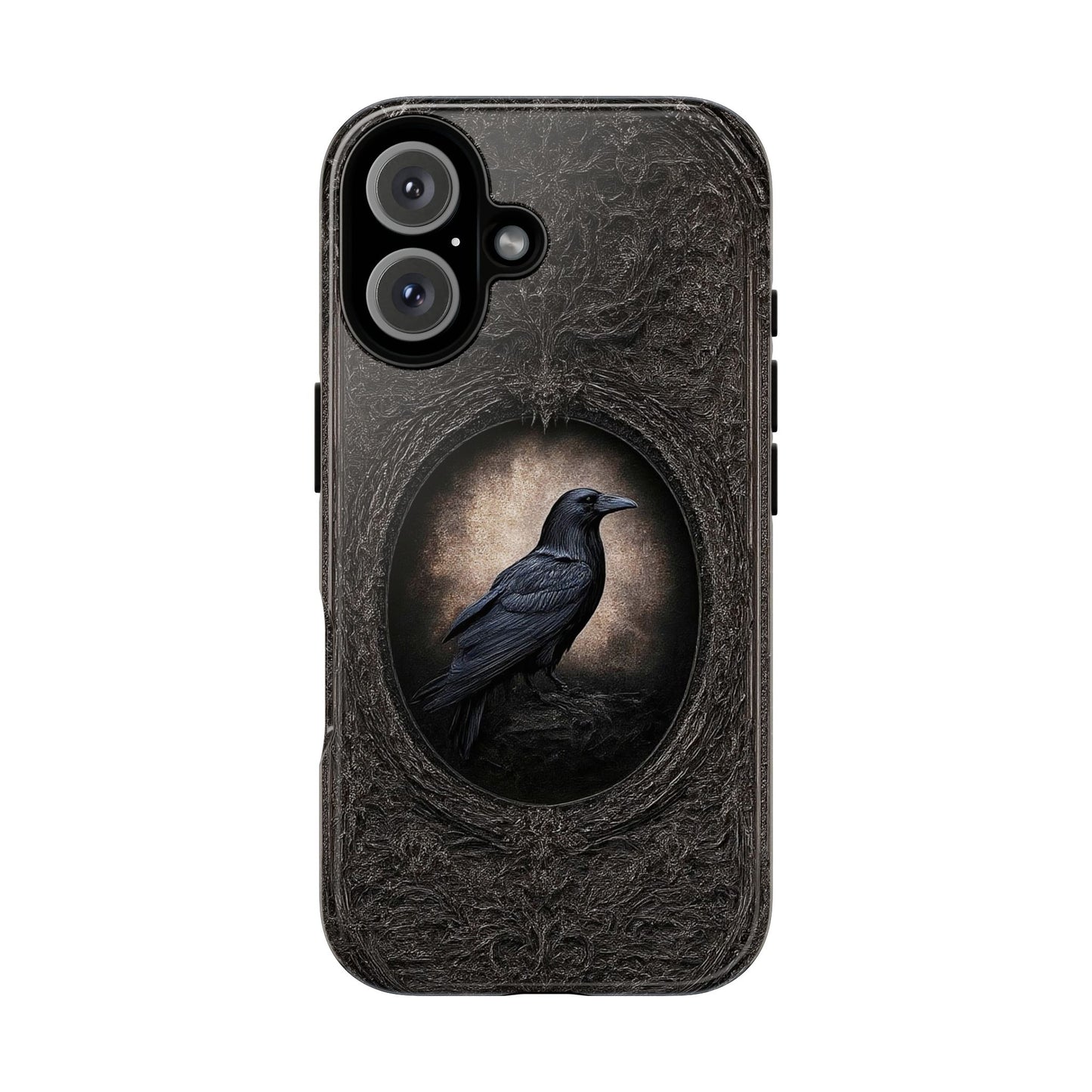 Gothic Raven Phone Case - Mysterious Dark Bird Design