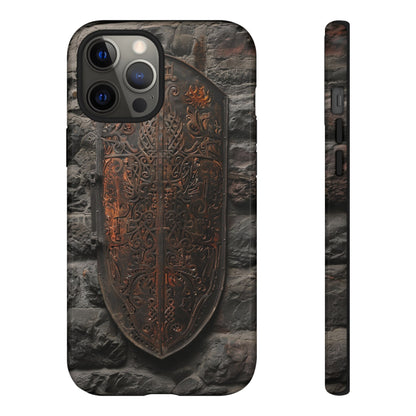 Medieval Shield Phone Case - Ornate Ancient Armor Design for iPhone and Samsung Galaxy Devices