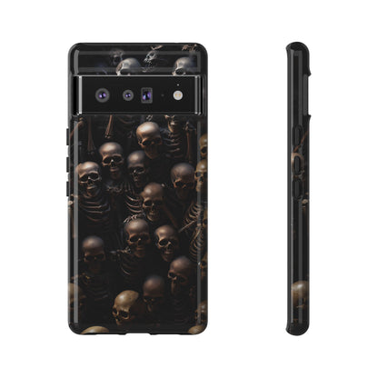 Skeletal Grave Phone Case – Halloween Horror Skeleton Design for iPhone, Samsung Galaxy, and Google Pixel Devices