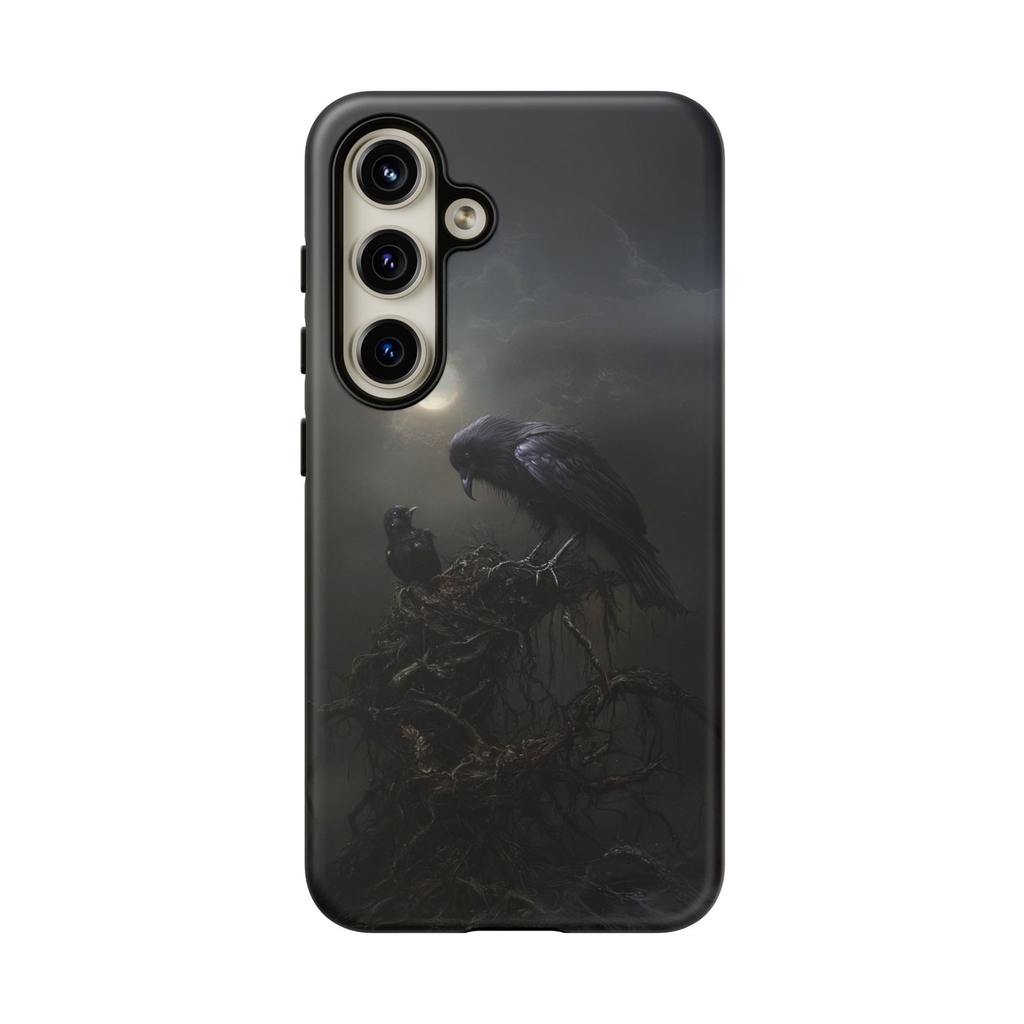 Gothic Raven Phone Case - Dark Crow Art for iPhone, Samsung Galaxy, and Google Pixel Devices