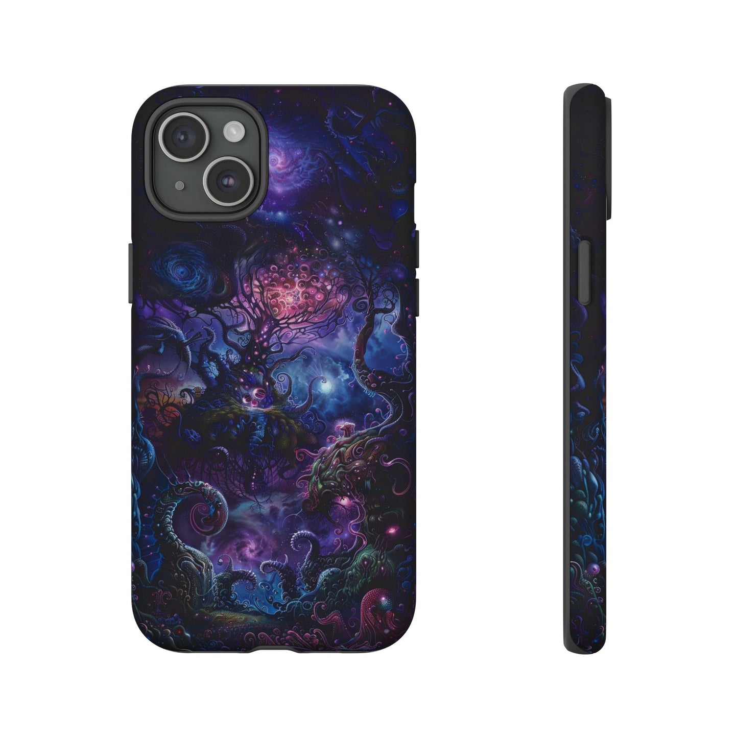 Trippy Psychedelic Alien Landscape Phone Case - Vibrant Abstract Design for iPhone, Samsung Galaxy and Google Pixel Devices