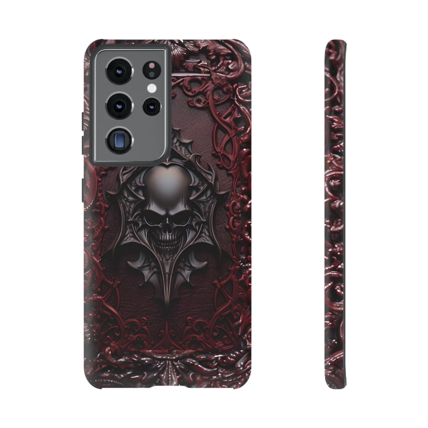 Vampiric Tough Phone Case – Gothic Skull Vampire Design for iPhone, Samsung Galaxy, and Google Pixel Devices