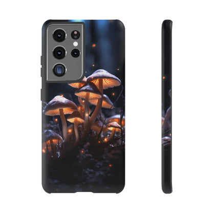 Glowing Mushrooms at Night Phone Case – Enchanting Fantasy Forest Design for iPhone, Samsung Galaxy, and Google Pixel Devices