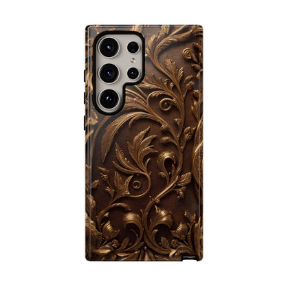 Elegant Bronze Phone Case – Victorian Floral Design for iPhone, Samsung Galaxy, and Google Pixel Devices