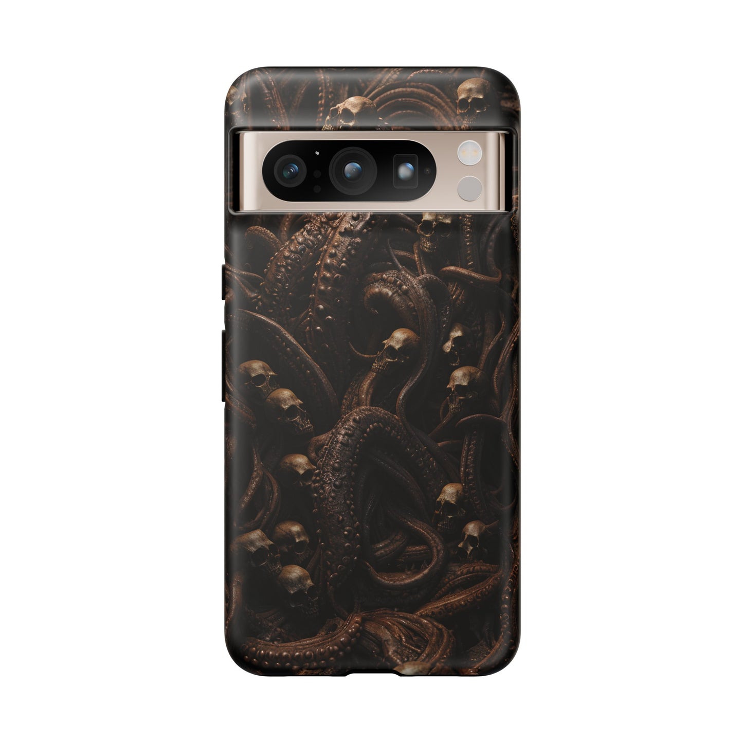 Skulls and Tentacles Phone Case – Lovecraftian Horror Design for iPhone, Samsung Galaxy, and Google Pixel Devices