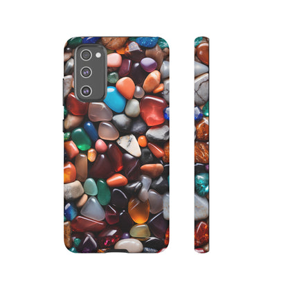 Colorful Stones Phone Case – Vibrant Polished Gemstone Design for iPhone, Samsung Galaxy, and Google Pixel Devices