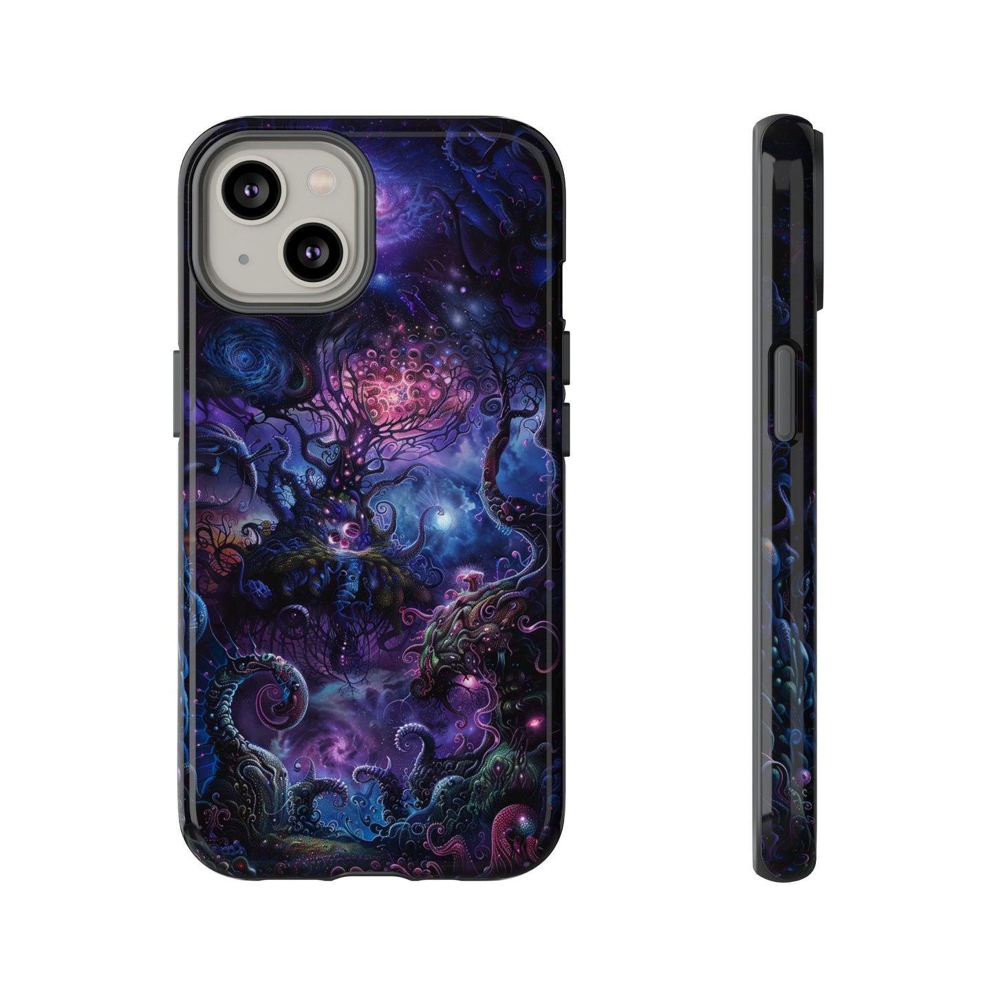 Trippy Psychedelic Alien Landscape Phone Case - Vibrant Abstract Design for iPhone, Samsung Galaxy and Google Pixel Devices