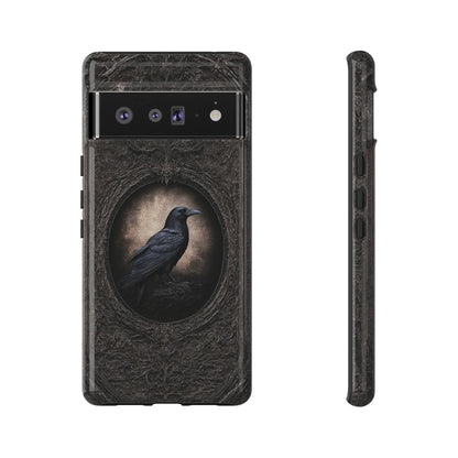 Gothic Raven Phone Case - Mysterious Dark Bird Design