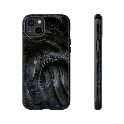 Surreal Biomechanical Phone Case - Gothic Sci-Fi Art for iPhone, Samsung Galaxy, and Google Pixel Devices