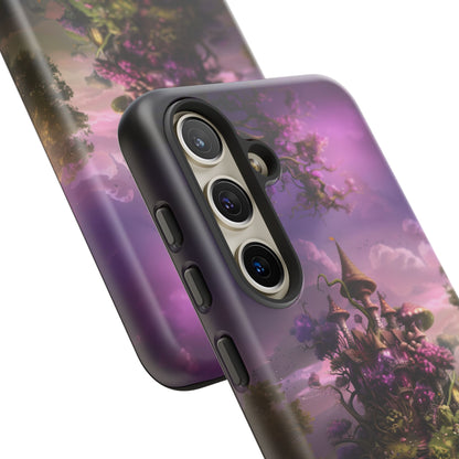 Enchanted Fairy Castle Phone Case - Magical Purple Fantasy Art for iPhone, Samsung Galaxy and Google Pixel Devices