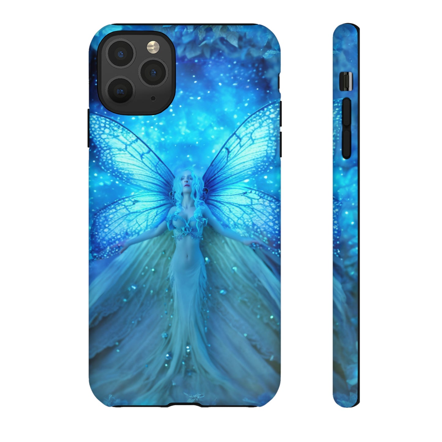 Blue Cosmic Fairy Phone Case – Enchanting Fae Design for iPhone, Samsung Galaxy, and Google Pixel Devices