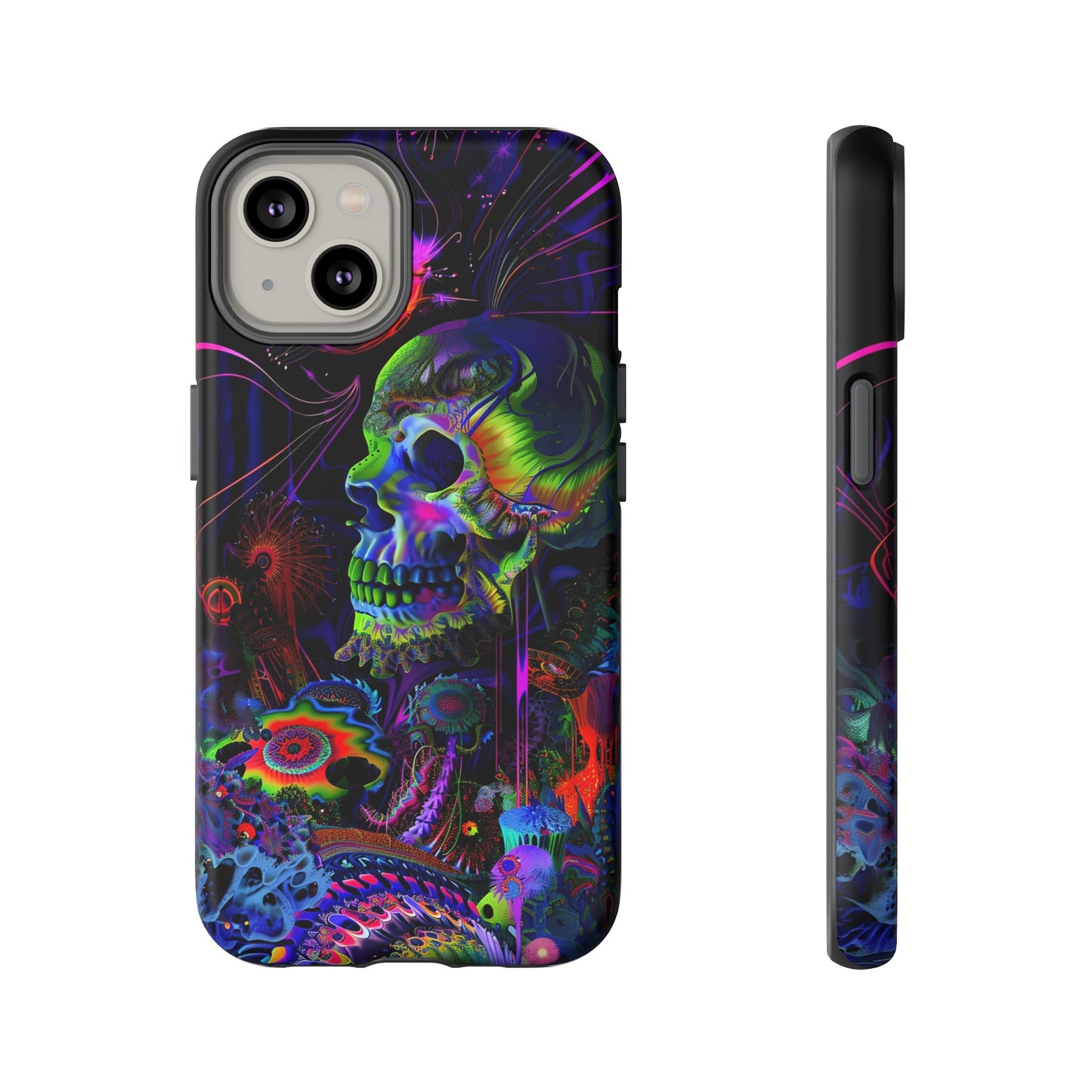 Psychedelic Skull Phone Case – Vibrant Pastel Design for iPhone, Samsung Galaxy, and Google Pixel Devices