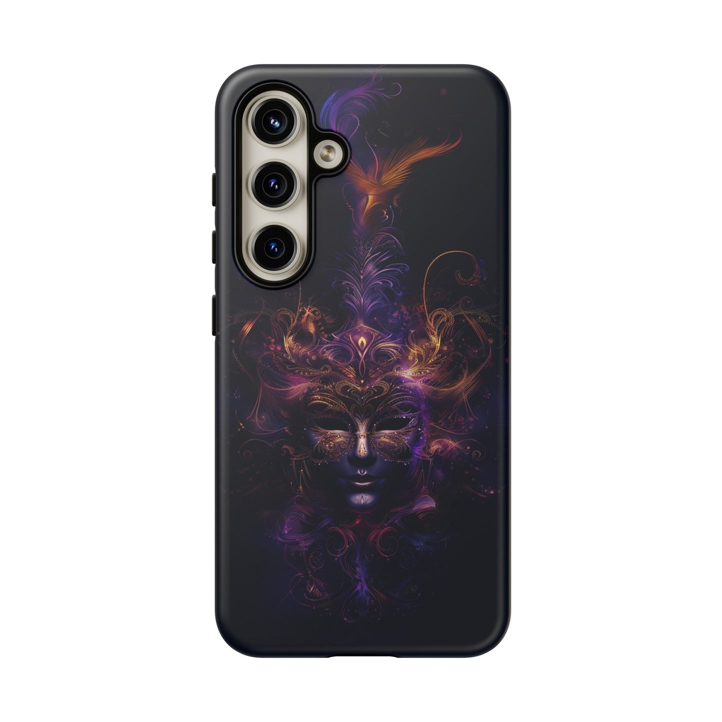 Elegant Masquerade Mask Phone Case for iPhone, Samsung Galaxy, and Google Pixel Devices - Mystical Design