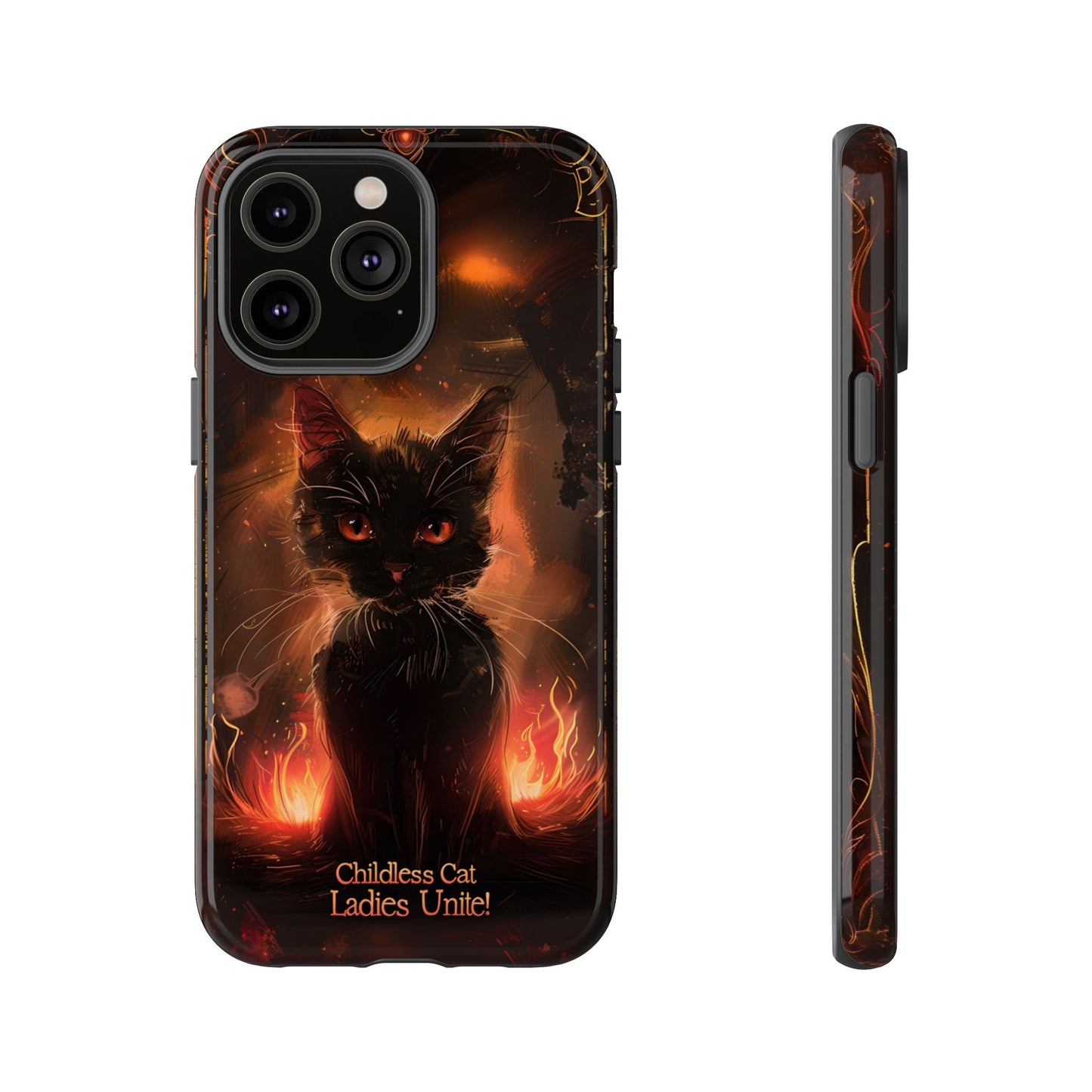 Childless Cat Ladies Unite Phone Case - Gothic Black Cat For iPhone, Samsung Galaxy, and Google Pixel Devices