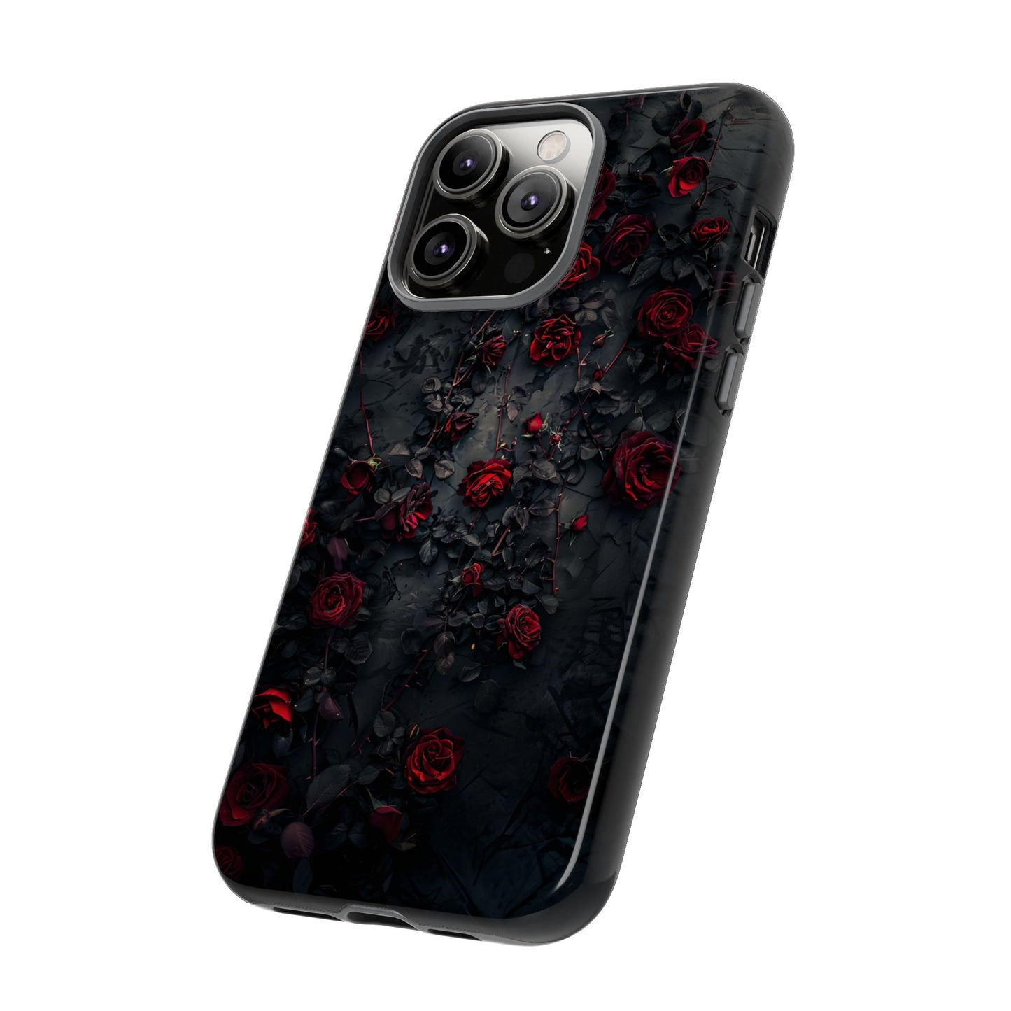 Gothic Roses Tough Phone Case – Elegant Dark Floral Design for iPhone, Samsung Galaxy, and Google Pixel Devices