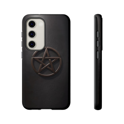 Simple Pentacle Tough Phone Case – Witchcraft Pentagram Design for iPhone, Samsung Galaxy, and Google Pixel Devices