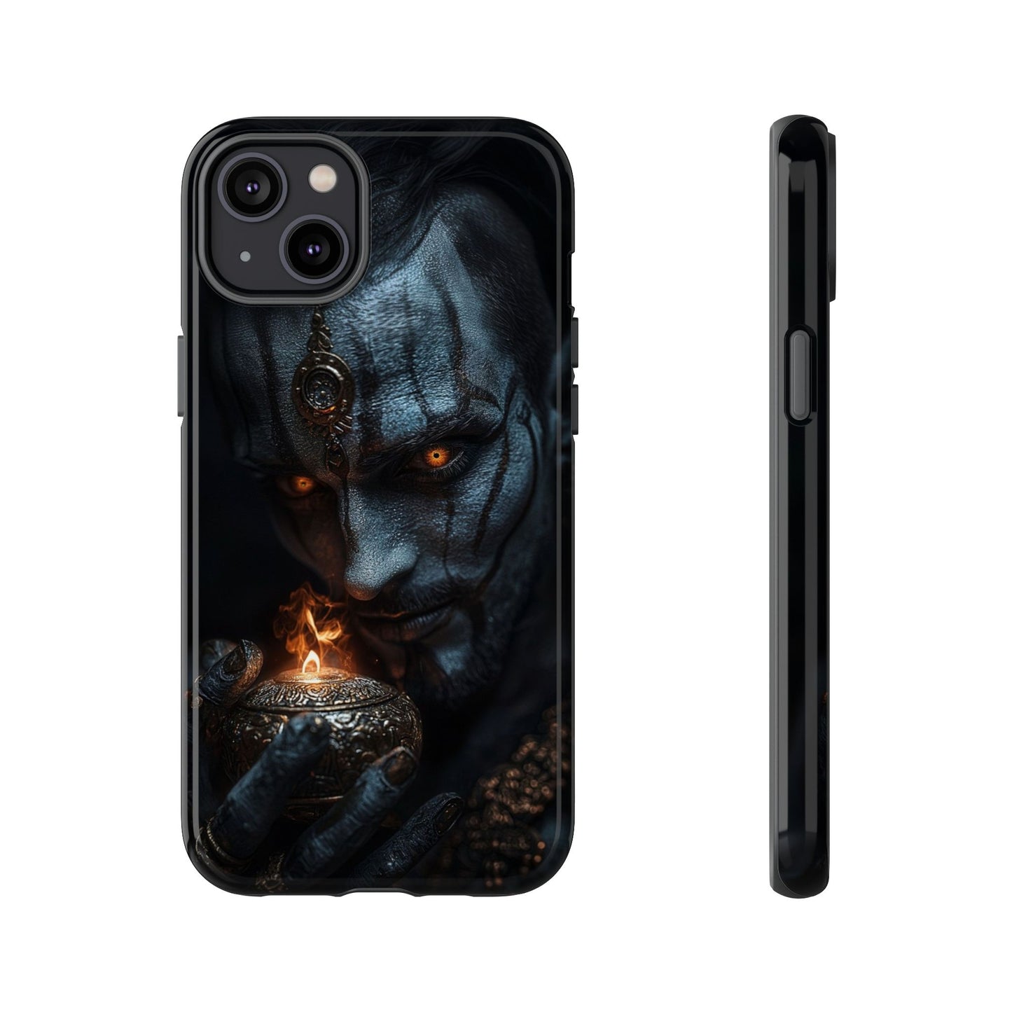 Dark Djinn Warrior Phone Case - Intricate Fantasy Art Protective Cover for iPhone, Samsung Galaxy, and Google Pixel Devices