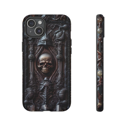 Dark Grimoire of Death Tough Phone Case – Gothic Skull Vampiric Design for iPhone, Samsung Galaxy, and Google Pixel Devices