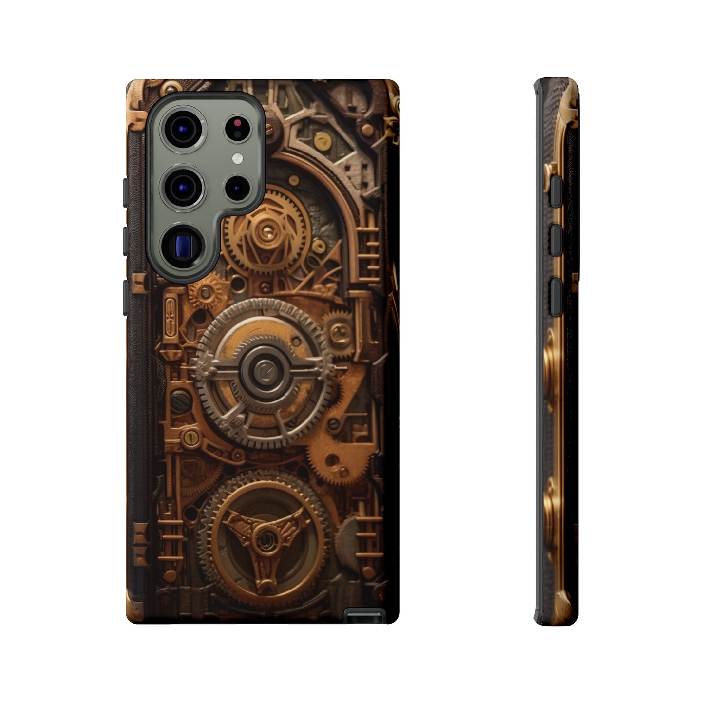 Gearworks Tough Phone Case – Steampunk Clockwork Design for iPhone, Samsung Galaxy, and Google Pixel Devices