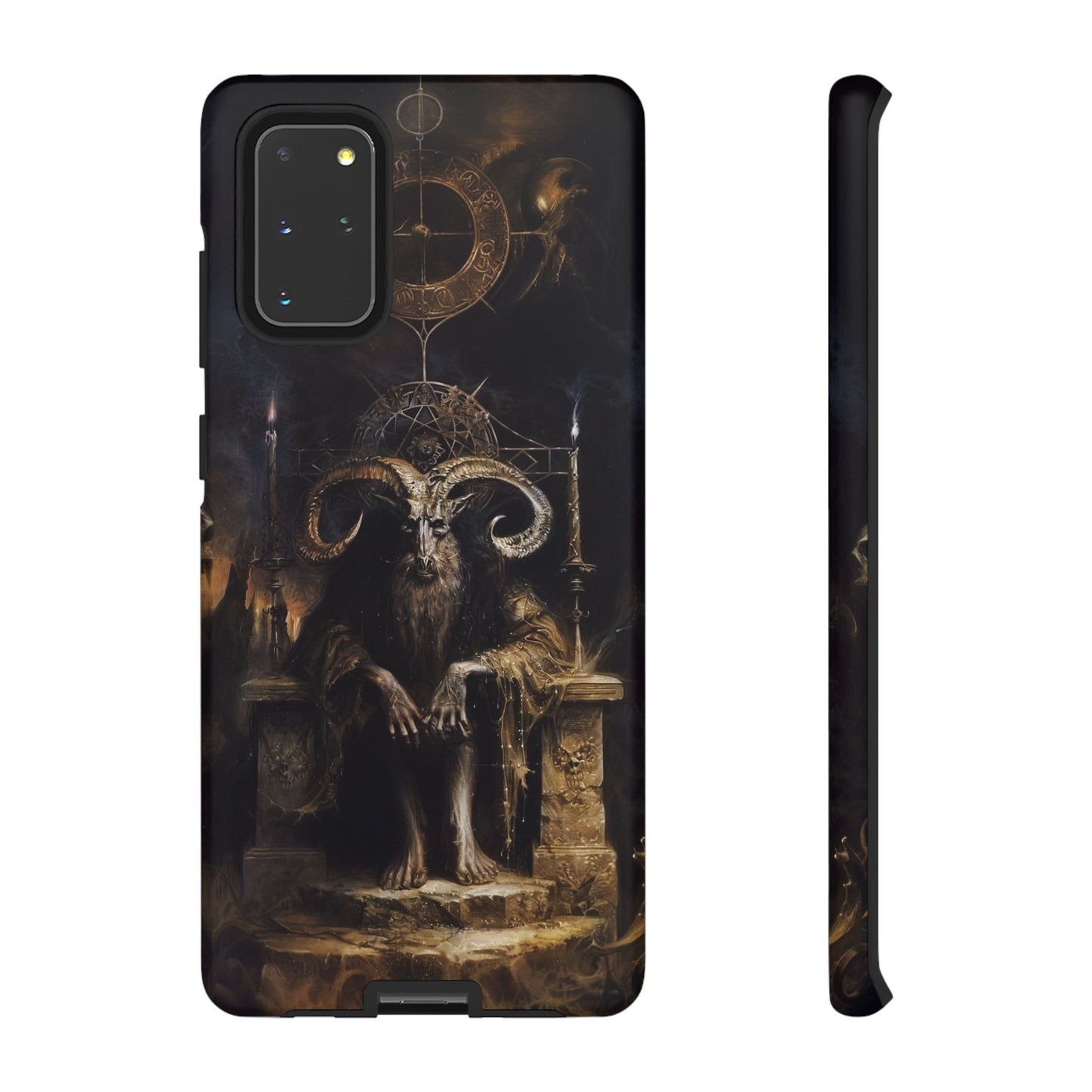 Dark Gothic Goat Demon Phone Case - Occult Horned Beast Art Design