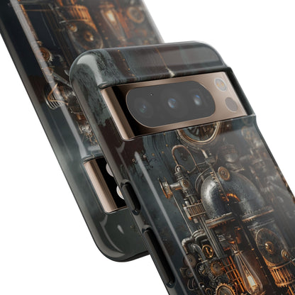 Steampunk Machine #2 Phone Case - Intricate Industrial Design for iPhone, Samsung Galaxy, Google Pixel Devices, Victorian Design Gears