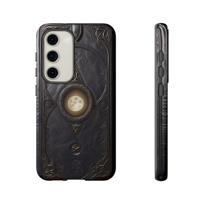 Moon Case Tough Phone Case – Fantasy Art Leather Book Design for iPhone, Samsung Galaxy, and Google Pixel Devices