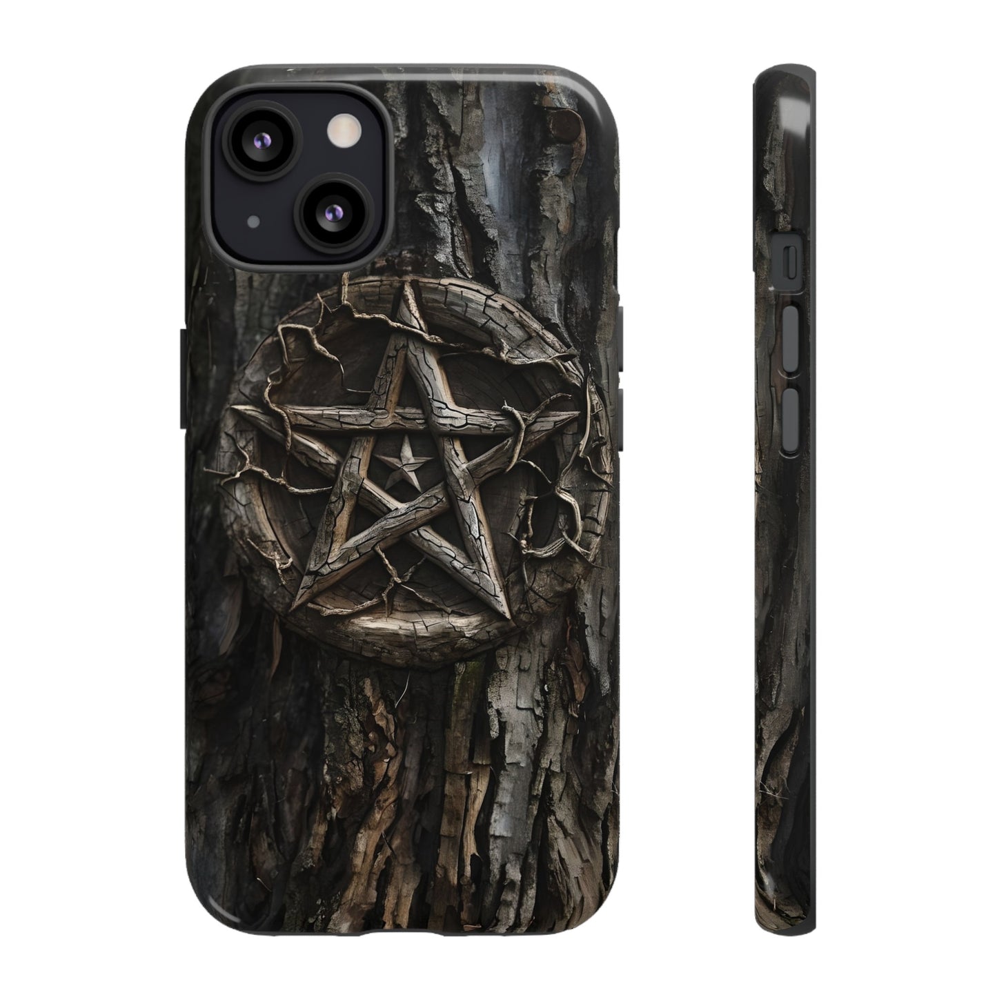 Pentacle Tree Phone Case – Wiccan Nature Magic Design for iPhone, Samsung Galaxy, and Google Pixel Devices