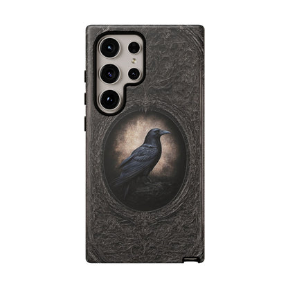 Gothic Raven Phone Case - Mysterious Dark Bird Design