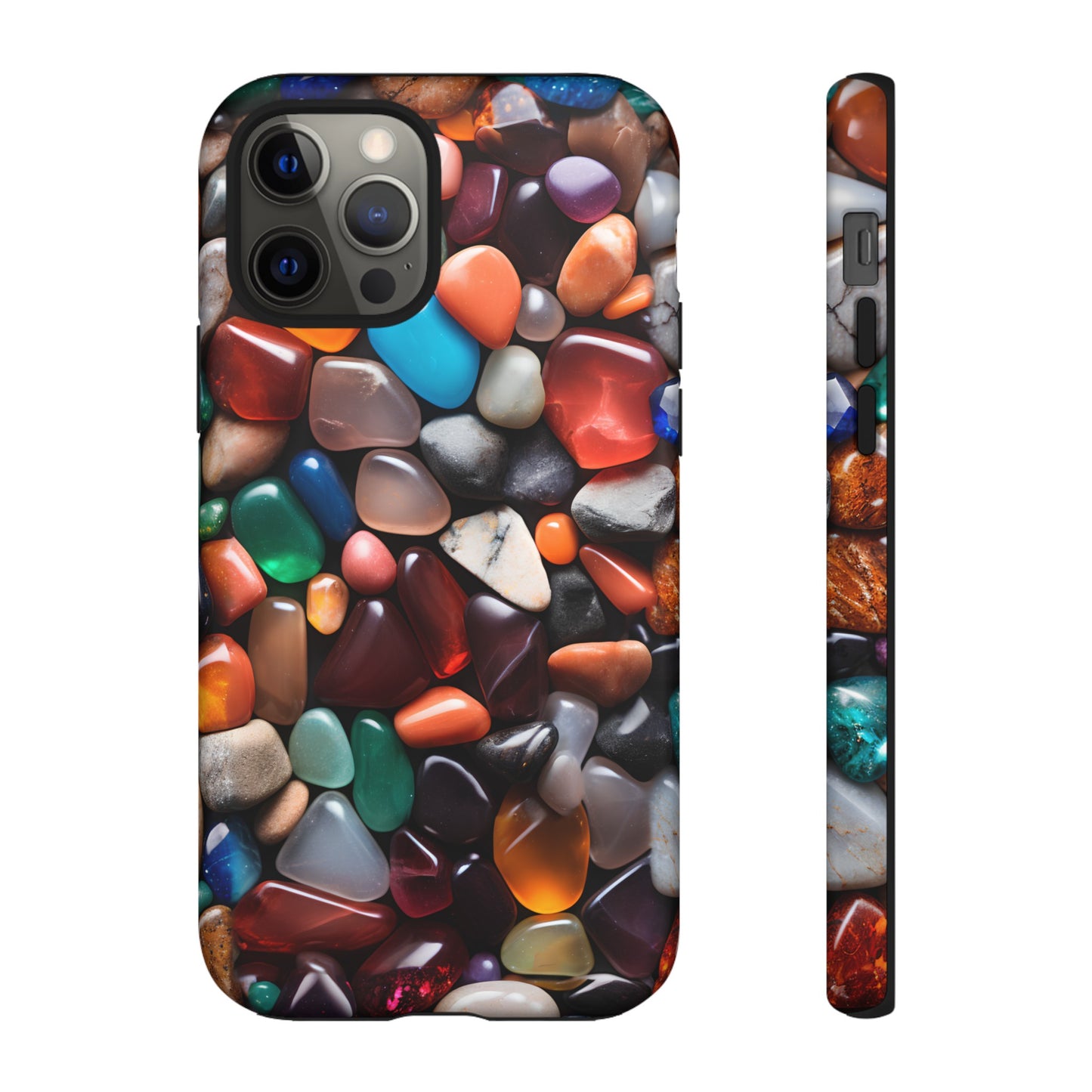 Colorful Stones Phone Case – Vibrant Polished Gemstone Design for iPhone, Samsung Galaxy, and Google Pixel Devices