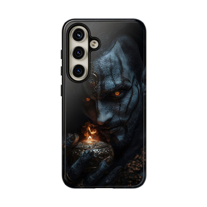 Dark Djinn Warrior Phone Case - Intricate Fantasy Art Protective Cover for iPhone, Samsung Galaxy, and Google Pixel Devices